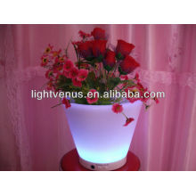 led lighted planter pots illuminated rechargeable LED garden flower pot